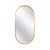 Wall Mounted Mirror, 36"x18" Oval Bathroom Mirror, Gold Vanity Wall Mirror Pre-Set Hooks for Vertical & Horizontal Hang, Ideal for Bedroom, Bathroom