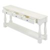 TREXM Console Table 63" Long Console Table with Drawers and Shelf for Entryway, Hallway, Living Room (Antique White, OLD SKU: WF193795AAK)