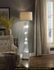 LED Night Light, Silver Finish Luxurious Floor Lamp 1pc Modern Aesthetic Living Room Bedroom Lamps