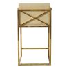 Beige and Gold Dining Chair Bar Stool for Kitchen