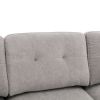 110" L-Shape Convertible Sectional Sofa Couch with Movable Ottoman for Living Room, Apartment, Office, Light Grey