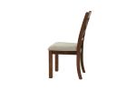 Set of 2 Side Chairs Natural Brown Finish Solid wood Contemporary Style Kitchen Dining Room Furniture Unique X- Design Chairs