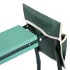 Outdoor 2-in-1 Garden Stool and Kneeler;  Garden Bench with Tool Bags;  Kneeling Pad;  Gift for Parent;  Portable;  Green