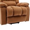 Massage Recliner Chair Electric Power Lift Recliner Chairs with Heat, Vibration, Side Pocket for Living Room, Bedroom, Light Brown