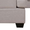 Ustyle Modern Large Upholstered U-Shape Sectional Sofa, Extra Wide Chaise Lounge Couch, Beige