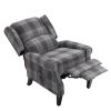 Vintage Armchair Sofa Comfortable Upholstered leisure chair / Recliner Chair for Living Room(Grey Check)