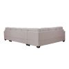 Ustyle Modern Large Upholstered U-Shape Sectional Sofa, Extra Wide Chaise Lounge Couch, Beige