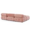 Modular Sectional Sofa, Button Tufted Designed and DIY Combination,L Shaped Couch with Reversible Ottoman, Pink Velvet