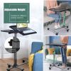 Adjustable Angle Height Rolling Laptop Table