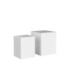 Upgrade MDF Nesting table side table coffee table end table for living room,office,bedroom White,set of 2