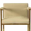 Beige and Gold Dining Chair Bar Stool for Kitchen