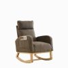 [Video] Welike 27.6"W Modern Accent High Backrest Living Room Lounge Arm Rocking Chair, Two Side Pocket(W83453338)