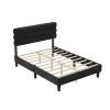 Queen Bed Frame with Headboard,Sturdy Platform Bed with Wooden Slats Support,No Box Spring,Mattress Foundation,Easy Assembly DARK GREY