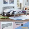 Full Bed Frame, Wood Platform Bed with Headboard, Bed Frame with Wood Slat Support for Kids, Easy Assembly,No Box Spring Needed, Gray