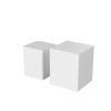 Upgrade MDF Nesting table side table coffee table end table for living room,office,bedroom White,set of 2