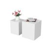 Upgrade MDF Nesting table side table coffee table end table for living room,office,bedroom White,set of 2