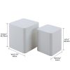 Upgrade MDF Nesting table side table coffee table end table for living room,office,bedroom White,set of 2