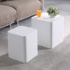 Upgrade MDF Nesting table side table coffee table end table for living room,office,bedroom White,set of 2