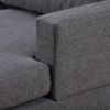 Ustyle Modern Large Upholstered U-Shape Sectional Sofa, Extra Wide Chaise Lounge Couch, Grey