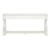 TREXM Console Table 63" Long Console Table with Drawers and Shelf for Entryway, Hallway, Living Room (Antique White, OLD SKU: WF193795AAK)