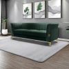 FX-P82-GR(sofa)-82.67'' W Velvet Sofa, Mid-Century Sofa Furniture Chesterfield Couch for Living Room (Sofa, Green)