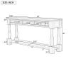 TREXM Console Table 63" Long Console Table with Drawers and Shelf for Entryway, Hallway, Living Room (Antique White, OLD SKU: WF193795AAK)