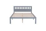 Full Bed Frame, Wood Platform Bed with Headboard, Bed Frame with Wood Slat Support for Kids, Easy Assembly,No Box Spring Needed, Gray