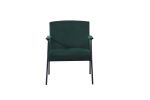 Cloth leisure; black metal frame recliner; for living room and bedroom; green