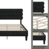 Queen Bed Frame with Headboard,Sturdy Platform Bed with Wooden Slats Support,No Box Spring,Mattress Foundation,Easy Assembly DARK GREY