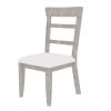 Upholstered pine wood Dining Chairs (19.1*24*37.4inch)Set of 2, Dining Room Kitchen Side Chair Ladder Back Side Chairs Gray