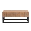 43.31'' Luxury Coffee Table with Two Drawers, Industrial Coffee Table for Living Room, Bedroom & Office