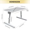 Lap Desk for Laptop, Portable Bed Table Desk, Laptop Desk with LED Light and Drawer, Adjustable Laptop Stand for Bed/Sofa/Study/Reading-White