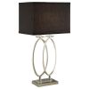 Brushed Nickel and Black Rectangular Shade Accent Lamp