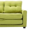 59.4" Loveseat Sofa with Pull-Out Bed Modern Upholstered Couch with Side Pocket for Living Room Office, Green