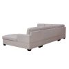 Ustyle Modern Large Upholstered U-Shape Sectional Sofa, Extra Wide Chaise Lounge Couch, Beige