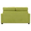 59.4" Loveseat Sofa with Pull-Out Bed Modern Upholstered Couch with Side Pocket for Living Room Office, Green