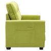 59.4" Loveseat Sofa with Pull-Out Bed Modern Upholstered Couch with Side Pocket for Living Room Office, Green