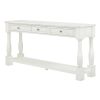 TREXM Console Table 63" Long Console Table with Drawers and Shelf for Entryway, Hallway, Living Room (Antique White, OLD SKU: WF193795AAK)