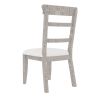 Upholstered pine wood Dining Chairs (19.1*24*37.4inch)Set of 2, Dining Room Kitchen Side Chair Ladder Back Side Chairs Gray