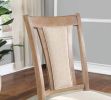 Transitional Set of 2 Side Chairs Natural Tone And Beige Solid wood Chair Padded Leatherette Upholstered Seat Kitchen Dining Room Furniture