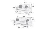 Sand Polyfiber (Linen Like Fabric) 2pc Sofa Set Sofa And Loveseat Elegant Plush Contemporary Couch Living Room Furniture