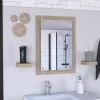 Vanguard Bathroom Mirror; Frame; Looking Glass -Light Pine