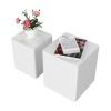 Upgrade MDF Nesting table side table coffee table end table for living room,office,bedroom White,set of 2