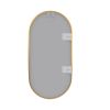 Wall Mounted Mirror, 36"x18" Oval Bathroom Mirror, Gold Vanity Wall Mirror Pre-Set Hooks for Vertical & Horizontal Hang, Ideal for Bedroom, Bathroom