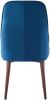 INO Design High Class Tall Back Arm Velvet Upholstered Chair with Metal Legs for Kitchen, Dining Room, Living Room (Blue, Single Chair)