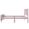 Wood Platform Bed Twin Bed Frame Mattress Foundation with Headboard and Wood Slat Suppor