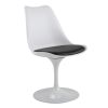 Swivel Tulip Side Chair for Kitchen and Dining Room Bar with Cushioned Seat and Curved Backrest, XH