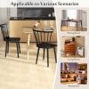 Windsor Dining Chairs Set of 2 Rubber Wood Kitchen Chairs with Spindle Back